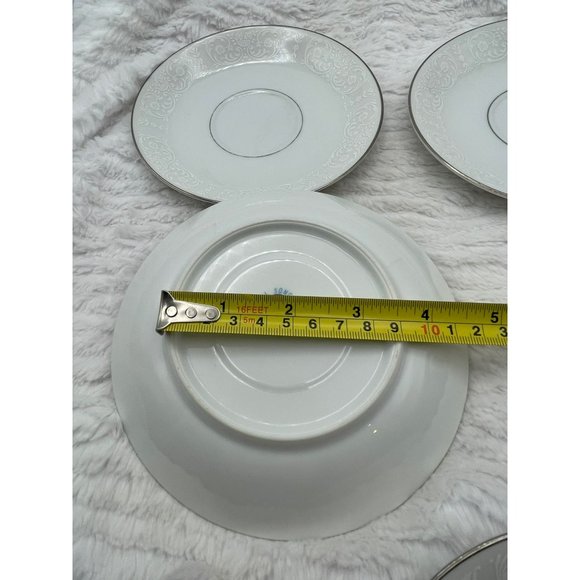 Royal Song, Bridal Lace Fine China, 5 7/8” Saucer Set of Four - Picture 8 of 8